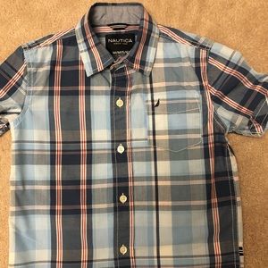 Nautica Boys Short Sleeved Button Down